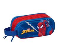 SPIDERMAN - Astuccio doppio 3D, astuccio per bambini, ideale per bambini in età scolastica, comodo e versatile, qualità e resistenza, 21 x 6 x 8 cm