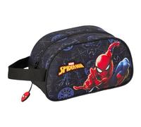 Safta SPIDERMAN ATTACK - Beauty case scuola per bambini medio con manico, beauty case per bambini, adattabile al carrello, facile da pulire, comodo e versatile, qualità e resistenza, 26 x 12 x 15 cm,