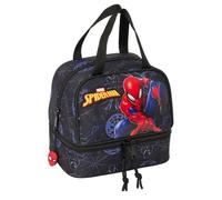 Safta SPIDERMAN ATTACK - Portamerienda, Portatodo, qualità e massima resistenza, porta cibo, ricreazione, spuntino e colazione, 20 x 15 x 20 cm, Nero, M, Casual