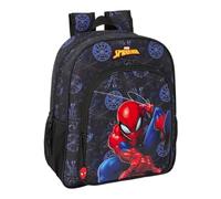 Safta SPIDERMAN ATTACK - Zaino scuola per bambini, adattabile al carrello, ideale per bambini in età scolare, comodo e versatile, qualità e resistenza, 32 x 12 x 38 cm, Nero, M, Casual