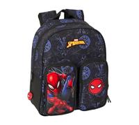 safta SPIDERMAN ATTACK - Zaino scuola per bambini, ideale per bambini di diverse età, comodo e versatile, qualità e resistenza, 27 x 10 x 33 cm, Nero, M, Casual