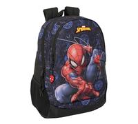 Safta SPIDERMAN ATTACK - Zaino scuola per bambini, ideale per bambini di diverse età, comodo e versatile, qualità e resistenza, 32 x 16 x 44 cm, Nero, M, Casual