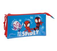 safta SPIDEY - Astuccio triplo, astuccio per bambini, ideale per bambini in età scolastica, comodo e versatile, qualità e resistenza, 22 x 3 x 12 cm