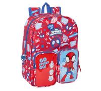safta SPIDEY RESCUE - Zaino per bambini, adattabile al carrello, facile da pulire, ideale per bambini di diverse età, comodo e versatile, qualità e resistenza, 26 x 11 x 34 cm, Rosso/blu, M, Casual