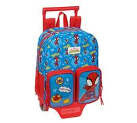 safta SPIDEY - Zaino asilo con carrello, ideale per bambini di diverse età, comodo e versatile, qualità e resistenza, 22 x 10 x 27 cm