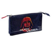 Star WARS - Astuccio triplo per bambini, ideale per bambini in età scolastica, comodo e versatile, qualità e resistenza, 22 x 3 x 12 cm