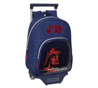 STAR WARS - Zaino per bambini con carrello Safta 705, ideale per bambini di diverse età, comodo e versatile, qualità e resistenza, 27 x 10 x 33 cm