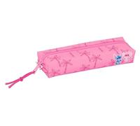 safta STITCH CHILL - Astuccio rettangolare per bambini, astuccio per bambini, ideale per bambini in età scolastica, comodo e versatile, qualità e resistenza, 22 x 7 x 40 cm, Menta/Rosa, M, Casual