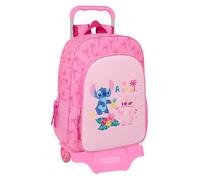safta STITCH CHILL - Zaino scuola con carrello 905, ideale per bambini di diverse età, comodo e versatile, qualità e resistenza, 33 x 14 x 42 cm, Menta/Rosa, M, Casual