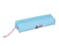 safta Stitch HAPPY - Astuccio rettangolare per bambini, astuccio per bambini, ideale per bambini in età scolastica, comodo e versatile, qualità e resistenza, 22 x 7 x 40 cm, azzurro, M, Casual
