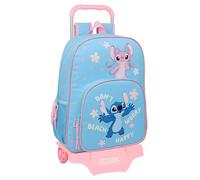 safta STITCH HAPPY - Zaino scuola con carrello 905, ideale per bambini di diverse età, comodo e versatile, qualità e resistenza, 33 x 14 x 42 cm, azzurro, M, Casual