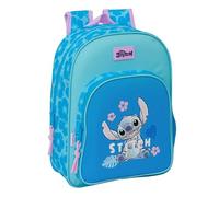 STITCH HAWAII - Zaino scuola per bambini, zaino per bambini, adattabile al carrello, ideale per bambini in età scolastica, comodo e versatile, 26 x 11 x 34 cm, colore blu, blu, Estándar, Casual