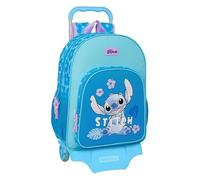 safta STITCH HAWAII - Zaino scuola con carrello 905, ideale per bambini di diverse età, comodo e versatile, qualità e resistenza, 33 x 14 x 42 cm, colore blu, blu, Estándar, Casual