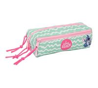 safta STITCH ICE CREAM - Astuccio triplo piccolo, astuccio per bambini, ideale per bambini in età scolastica, comodo e versatile, qualità e resistenza, 22 x 6 x 8,5 cm, Rosa, M, Casual