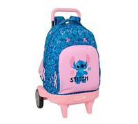 safta STITCH LILO - Zaino grande con ruote, compatto evoluzione, rimovibile, ideale per bambini di diverse età, comodo e versatile, qualità e resistenza, 33 x 22 x 45 cm