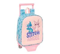 Safta Stitch Ohana 6l 22x27x10 Cm Mini Wheeled Backpack Blu,Rosa Bambini