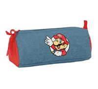 SUPER MARIO - Astuccio per bambini, ideale per bambini in età scolare, comodo e versatile, qualità e resistenza, 21 x 7 x 8 cm