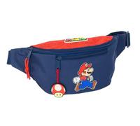 SUPER MARIO TRICK - Marsupio con tasca esterna, ideale per giovani e bambini di diverse età, comodo e versatile, qualità e resistenza, 23 x 9 x 12 cm, blu scuro/rosso, M, Casual