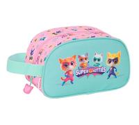 Safta Beauty case SUPERKITTIES scuola medio con manico adattabile al carrello Rosa 26x12x15 cm