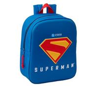 safta SUPERMAN 3D - Zaino per asilo 3D, adattabile al carrello, facile da pulire, ideale per bambini di diverse età, comodo e versatile, qualità e resistenza, 22 x 10 x 27 cm, blu, M, Casual