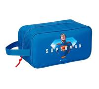 Safta Superman - Scarpiera media, multiuso, portatile, per sport, estrazione, calcio, comoda e versatile, 29 x 14 x 15 cm, blu, M, Casual