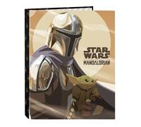 Safta The MANDALORIAN THIS IS THE WAY - Raccoglitore con 4 anelli, ideale per bambini di diverse età, confortevole e versatile, qualità e resistenza, 26,5 x 33 cm, colore: nero
