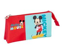 Portaoggetti Triplo Mickey Mouse Azzurro 22 x 12 x 3 cm