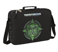 SAFTA TRANSFORMERS - Portafoglio extracurriculari, Valigetta Portatodo, Tracolla, Comodo e Versatile, Qualità e Resistenza, 38 x 6 x 28 cm, Colore Nero, Nero, Estándar, Casual