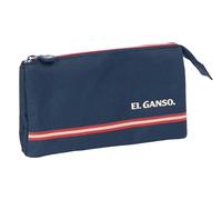 Safta EL Oca Classic - Astuccio Triplo, astuccio per bambini, ideale per bambini in età scolastica, comodo e versatile, qualità e resistenza, 22 x 3 x 12 cm, colore blu marino, Blu navy, Estándar,
