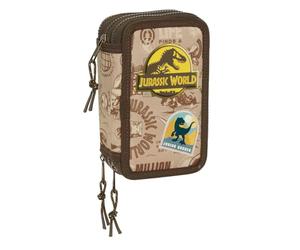 SAFTA Triple Filled Jurassic World Pencil Case 36 Pieces One Size