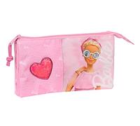 E_0002_S4307683 Barbie Portaoggetti Triplo Barbie Girl Rosa 22 x 12 x 3 cm Consu