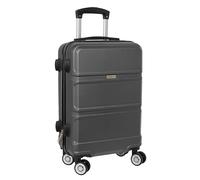 safta - Trolley da cabina 20", valigia con ruote, lucchetto di sicurezza, valigia leggera, 34,5 x 20 x 55 cm, colore grigio scuro, grigio, Estándar, Casual