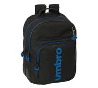 Safta UMBRO Zaino scuola Jet Black 32x15x42 cm Nero M - Comodo, versatile e resistente, Casual