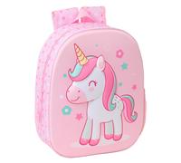 Safta UNICORN 3D School Backpack, with 3D Design, Adaptable to Cart, Ideal for C