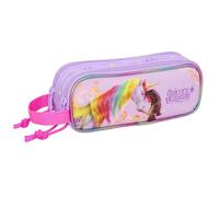 safta UNICORN ACADEMY - Astuccio per bambini, per bambini, ideale per bambini in età scolastica, comodo e versatile, qualità e resistenza, 21 x 6 x 8 cm, viola, M, Casual