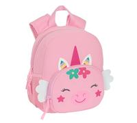 Safta UNICORNIO - Zaino in neoprene per bambini, ideale per bambini di diverse età, comodo e versatile, 20 x 9 x 25 cm, colore rosa chiaro, rosa chiaro, Estándar, Casual