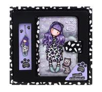 SAFTA Unisex Kid's 1086GJ04 Gorjuss Notebook with Marker Set Smitten Kitten, Mul