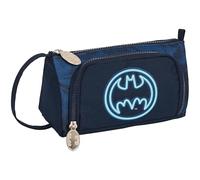 Safta BATMAN LEGENDARY - Astuccio con tasca pieghevole vuota, astuccio per bambini, ideale per bambini in età scolare, versatile, qualità e resistenza, 20 x 8,5 x 11 cm, colore blu marino, Blu navy,
