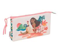 safta VAIANA - Astuccio triplo per bambini, ideale per bambini in età scolastica, comodo e versatile, qualità e resistenza, 22 x 3 x 12 cm