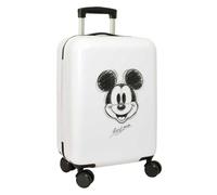 Safta Valigia da cabina da 50,8 cm, Disney Mickey Mouse Baby, rigida in ABS + PC, ruote doppie girevoli a 360°, lucchetto di sicurezza, interno foderato con divisore e tasca in rete, misure 34,5 x 20