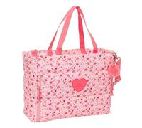 Safta VMB IN BLOOM - Borsa per laptop da 14,1", con tasca, zaino, ideale per bambini di diverse età, comoda e versatile, qualità e resistenza, 54 x 17 x 31 cm, colore rosa, Rosa, Estándar, Casual