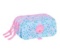 safta VMB Paradiso - Astuccio triplo grande, astuccio per bambini, ideale per bambini in età scolastica, comodo e versatile, qualità e resistenza, 21,5 x 8 x 10 cm, Blu chiaro/Rosa Chiaro, M, Casual