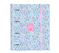Safta VMB Paradiso - Cartellina 4 anelli da 35 cm con 100 fogli A4, ideale per bambini di diverse età, comoda e versatile, qualità e resistenza, 27 x 3,5 x 32 cm, Blu chiaro/Rosa Chiaro, M, Casual