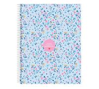 Safta VMB Paradiso - Taccuino 120 fogli, copertina rigida, ideale per bambini di diverse età, comodo e versatile, qualità e resistenza, 21,5 x 31 cm, Blu chiaro/Rosa Chiaro, M, Casual