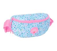 Safta VMB Paraiso - Marsupio per bambini, ideale per giovani e bambini di diverse età, comodo e versatile, qualità e resistenza, 23 x 9 x 14 cm, Blu chiaro/Rosa Chiaro, M, Casual