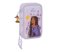 Plumier Triplo Wish Lilla 12.5 x 19.5 x 5.5 cm (36 Pezzi)