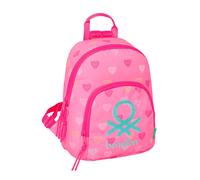 BENETTON HEART - Mini zaino per uso quotidiano, ideale per bambini di diverse età, comodo e versatile, qualità e resistenza, 25 x 13 x 30 cm