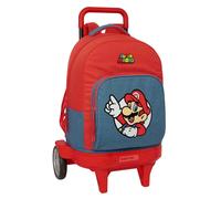 Safta Zaino Con Ruote Compact Evolutive Extraible Super Mario 33l 33x22x45 Cm