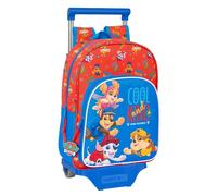 Safta Zaino con carrello PAW PATROL COOL 705 – comodo, resistente, 26x11x34 cm, Rosso/Blu