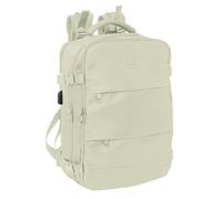 safta Zaino da viaggio in cabina per laptop da 15,6 pollici, ideale per ragazzi di diverse età, comodo e versatile, qualità e resistenza, 29 x 19 x 44 cm, beige, M, beige., m, Casual